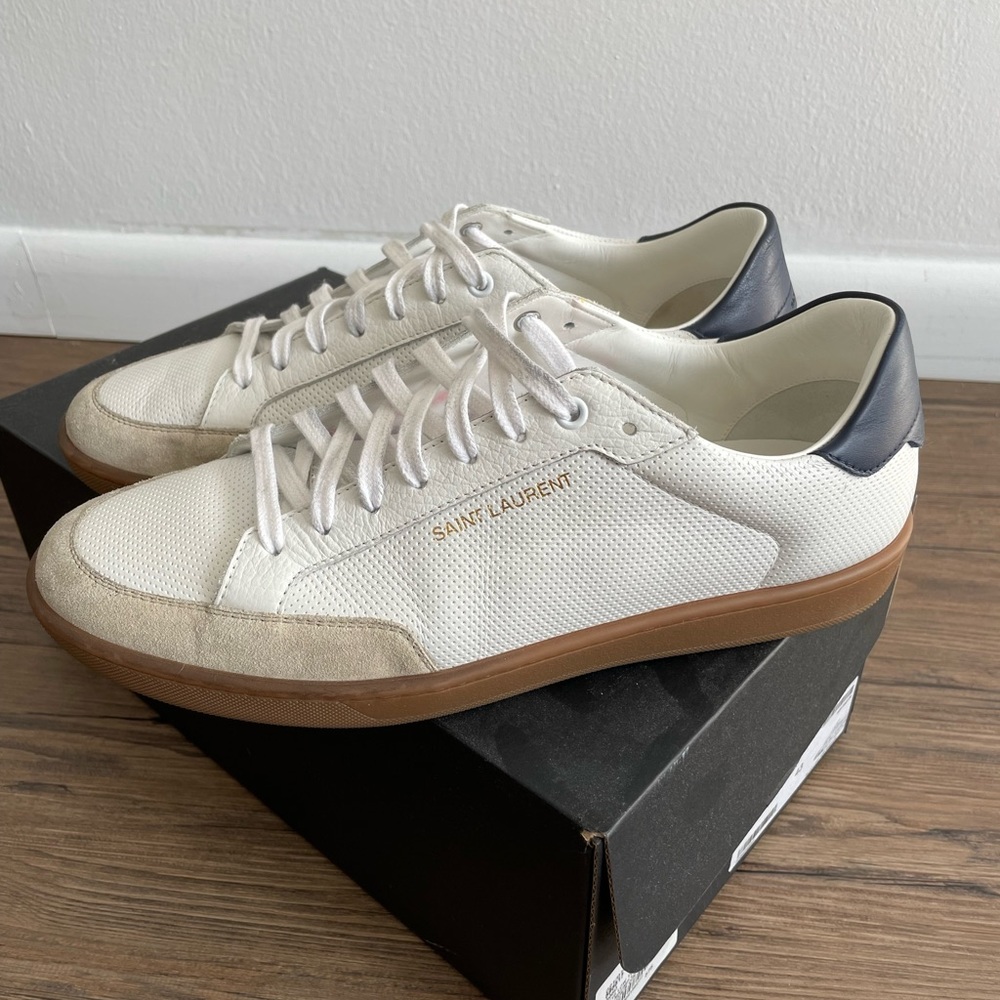 Saint Laurent Court Classic Leather Low Top Sneakers 43 / 10